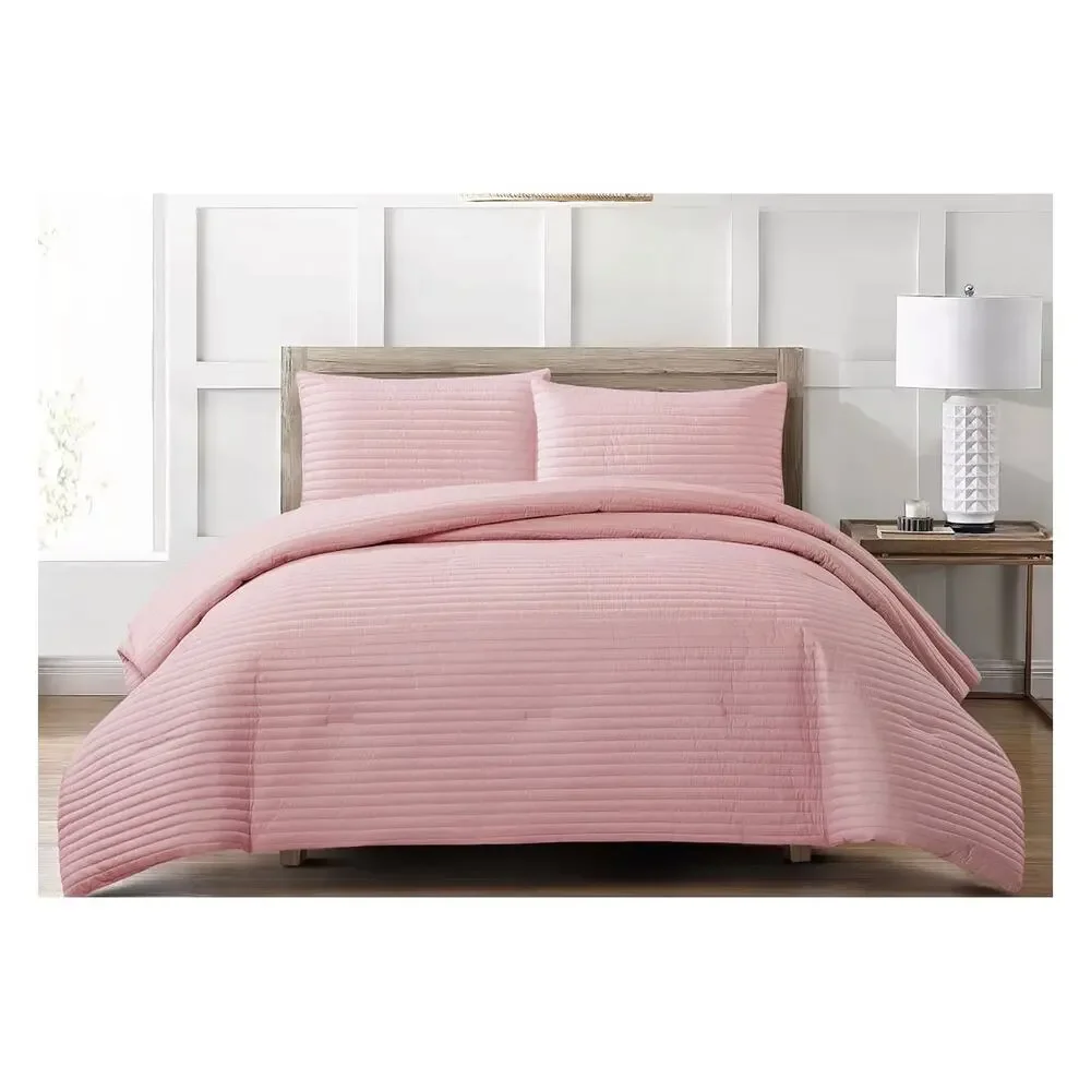 Felicia Blush 3 Piece Comforter Set-Queen